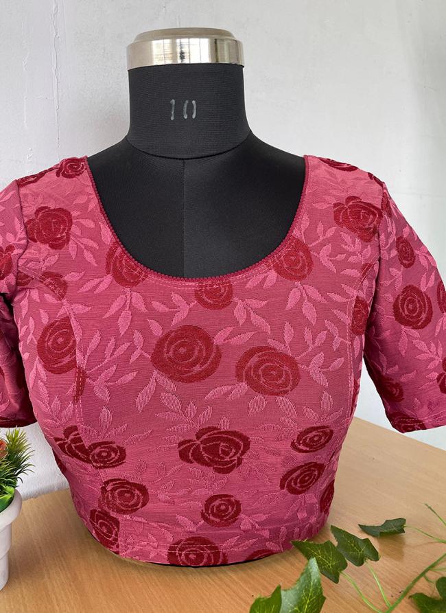 Polyster Pink Casual Wear Printed Readymade Blouse